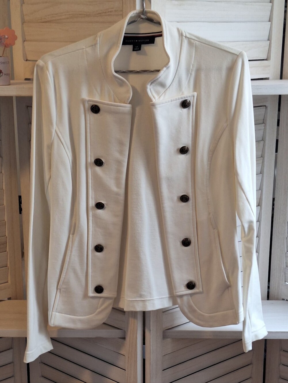 Tommy Hilfiger White Double-Breasted Blazer